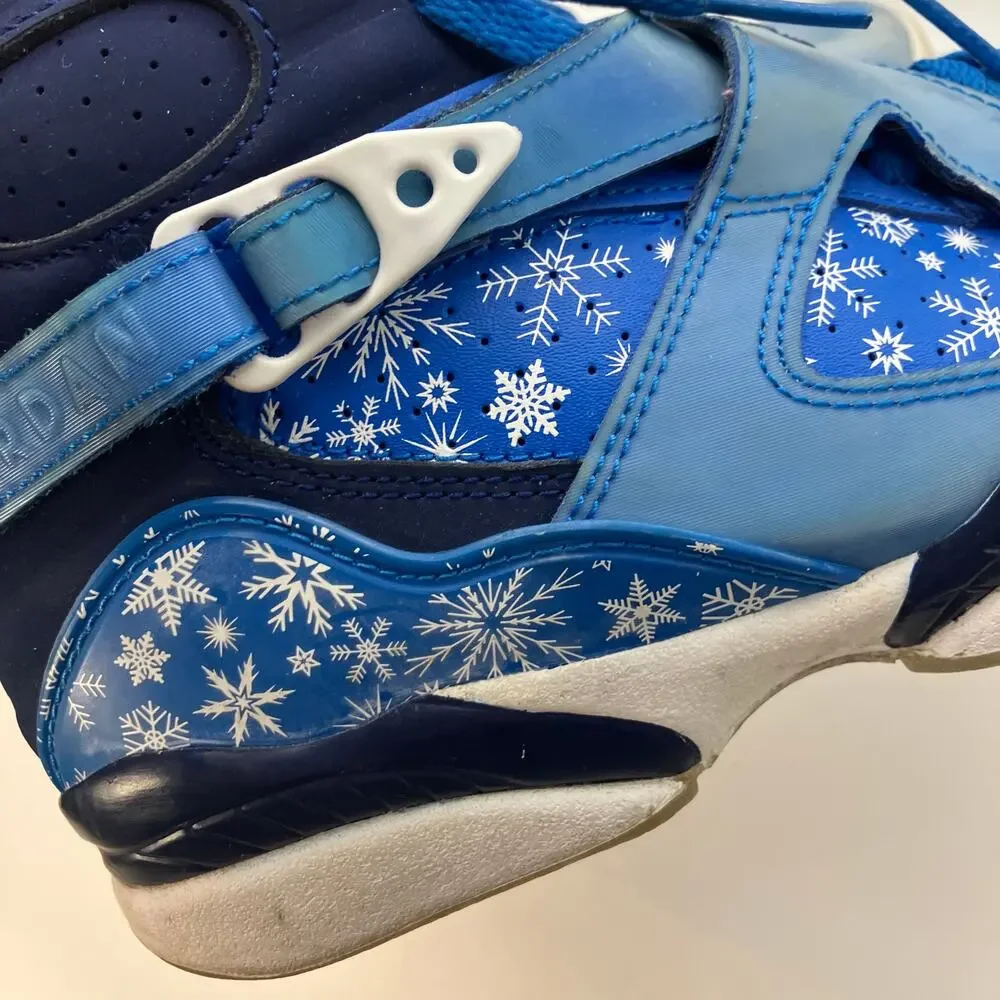 Nike Air‎ Jordan 8 Retro GS Snowflake Blue White 305368-400 Youth Size 4.5Y Rare